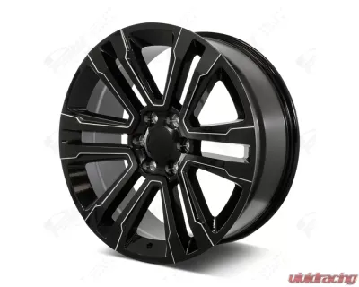 FSW SLT Style - F131 Wheel 22x9 6x139.7 24mm Gloss Black/Milled Outline - F131229077+24