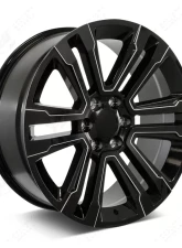FSW SLT Style - F131 Wheel 22x9 6x139.7 24mm Gloss Black/Milled Outline                                     - F131229077+24 - Image 3