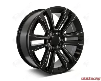 FSW SLT Style - F131 Wheel 22x9 6x139.7 24mm Gloss Black/Milled Outline - F131229077+24