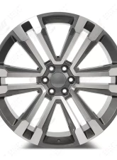 FSW SLT Style - F132 Wheel 24x10 6x139.7 31mm Machined Face/Gunmetal Outline                                     - F132241077+31 - Image 3