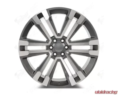 FSW SLT Style - F132 Wheel 24x10 6x139.7 31mm Machined Face/Gunmetal Outline - F132241077+31