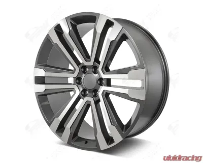 FSW SLT Style - F132 Wheel 24x10 6x139.7 31mm Machined Face/Gunmetal Outline - F132241077+31