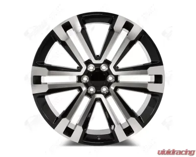 FSW SLT Style - F133 Wheel 22x9 6x139.7 24mm Machined Face/Black Outline - F133229077+24