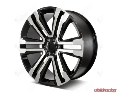FSW SLT Style - F133 Wheel 22x9 6x139.7 24mm Machined Face/Black Outline - F133229077+24