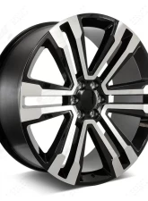 FSW SLT Style - F133 Wheel 22x9 6x139.7 24mm Machined Face/Black Outline                                     - F133229077+24 - Image 3
