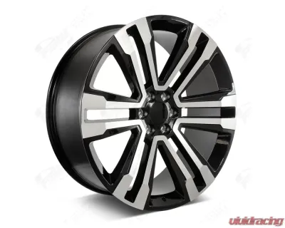 FSW SLT Style - F133 Wheel 22x9 6x139.7 24mm Machined Face/Black Outline - F133229077+24