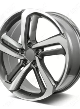 FSW EXL Style - F137 Wheel 19x8 5x114.3 55mm Machined Face/Gunmetal Outline                                     - F137198065+55 - Image 2