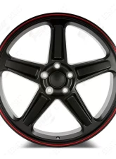 FSW Flow Forged Demon Style - F155 Wheel 20x10.5 5x115 25mm Satin Black/Red Pin Stripe                                     - F155200590+25 - Image 6
