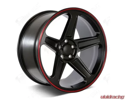 FSW Flow Forged Demon Style - F155 Wheel 20x10.5 5x115 25mm Satin Black/Red Pin Stripe - F155200590+25