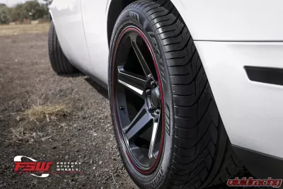 FSW Flow Forged Demon Style - F155 Wheel 20x10.5 5x115 25mm Satin Black/Red Pin Stripe - F155200590+25
