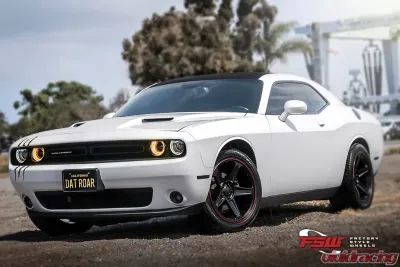 FSW Flow Forged Demon Style - F155 Wheel 20x10.5 5x115 25mm Satin Black/Red Pin Stripe - F155200590+25
