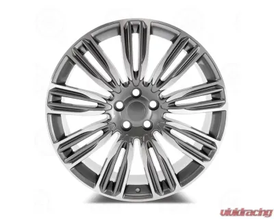 OE Velar Style - RL17 Wheel 22x9.5 5x108 45mm Machined Face Gunmetal Outline - RL17229533+45