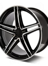 OE C63 Coupe Style - RM21 Wheel 20x8.5 5x112 35mm Machined Face Black Outline                                     - RM21208543+35 - Image 2