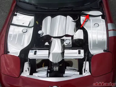 American Car Craft Polished Stainless Steel Inner Fender Cover Extender Driver Side Chevrolet Corvette C5 | Z06 1997-2004 - ACC-033022