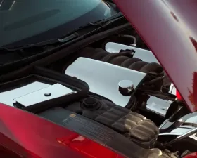 American Car Craft Fuel Rail Covers Polished Replacement Style w/Cap Cover Chevrolet Corvette C5 | Z06 1999-2004