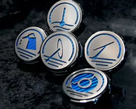 American Car Craft 5Pc Executive Series Automatic Black Carbon Fiber Cap Cover Set Chevrolet Corvette C5 1997-2004