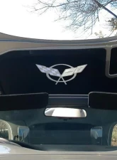 American Car Craft Hood Badge Stainless Emblem fits factory hood pad Chevrolet Corvette 1997-2004                                     - ACC-033080 - Image 2