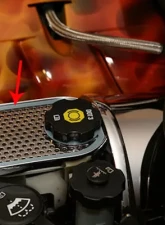 American Car Craft Master Cylinder Cover Perforated w/Cap Cover Chevrolet Corvette 1997-2004                                     - ACC-033081 - Image 2