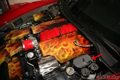 American Car Craft Master Cylinder Cover Perforated w/Cap Cover Chevrolet Corvette 1997-2004 - ACC-033081