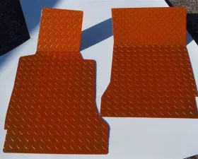 American Car Craft Floor Mats Show Diamond Plate Orange Chevrolet Corvette 2005-2013