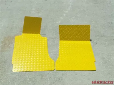 American Car Craft Floor Mats Show Diamond Plate Yellow Chevrolet Corvette 2005-2013 - ACC-041005