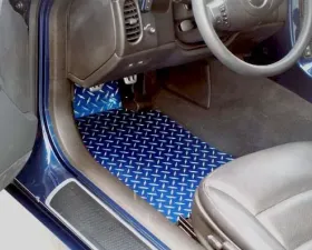 American Car Craft Floor Mats Show Diamond Plate Blue Chevrolet Corvette 2005-2013