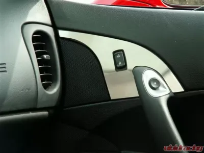 American Car Craft Door Lock Trim Plate Satin w/option button 2pc Chevrolet Corvette 2005-2013 - ACC-041021