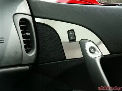 American Car Craft Door Lock Trim Plate Satin 2pc Chevrolet Corvette 2005-2013 - ACC-041022