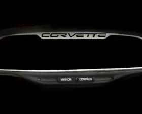 American Car Craft Brushed Stainless Auto Dim Rear View Mirror Trim Chevrolet Corvette C6 2005-2013