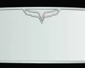 American Car Craft Auto Dim Crossed Flag Style Rear View Mirror Trim Brushed Chevrolet Corvette C6 2005-2013