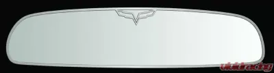 American Car Craft Auto Dim Crossed Flag Style Rear View Mirror Trim Brushed Chevrolet Corvette C6 2005-2013 - ACC-041036