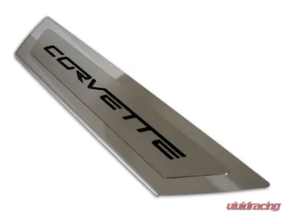 American Car Craft 2Pc Polished Stainless Corvette Inlay Synergy Green Solid Outer Door Sills Chevrolet Corvette C6 2005-2013 - ACC-041051-SGRN