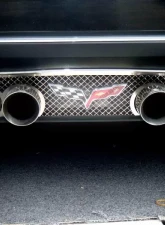 American Car Craft Exhaust Filler Panel Stock Exhaust Laser Mesh Chevrolet Corvette 2005-2013                                     - ACC-042003 - Image 3