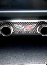 American Car Craft Exhaust Filler Panel Stock Exhaust Laser Mesh Chevrolet Corvette 2005-2013                                     - ACC-042003 - Image 3