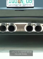 American Car Craft Exhaust Filler Panel NPP Exhaust Laser Mesh Chevrolet Corvette 2005-2013                                     - ACC-042006 - Image 3