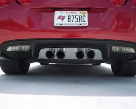 American Car Craft Polished Stainless Steel Exhaust Filler Panel Chevrolet Corvette C6 Corsa 3.5 Quad Tips 2005-2013