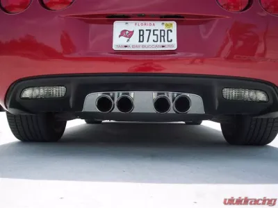 American Car Craft Polished Stainless Steel Exhaust Filler Panel Chevrolet Corvette C6 Corsa 3.5 Quad Tips 2005-2013 - ACC-042007