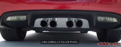 American Car Craft Polished Stainless Steel Exhaust Filler Panel Chevrolet Corvette C6 Corsa 3.5 Quad Tips 2005-2013 - ACC-042007