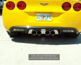 American Car Craft Exhaust Filler Panel Corsa 4.0 Twin 4 Tip Perforated Chevrolet Corvette C6 2005-2013