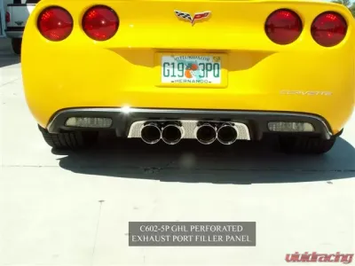 American Car Craft Exhaust Filler Panel Corsa 4.0 Twin 4 Tip Perforated Chevrolet Corvette C6 2005-2013 - ACC-042014