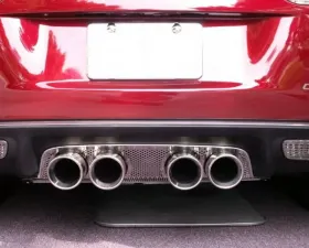 American Car Craft Exhaust Filler Panel Borla Stinger/Touring Round Quad Perforated Chevrolet Corvette C6 2005-2013
