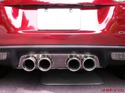 American Car Craft Exhaust Filler Panel Borla Stinger/Touring Round Quad Perforated Chevrolet Corvette C6 2005-2013 - ACC-042020