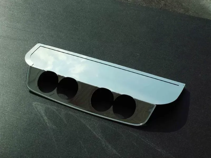American Car Craft Exhaust Filler Panel BB RTE 66 4" Round Quad Polished Chevrolet Corvette C6 2005-2013 - ACC-042022