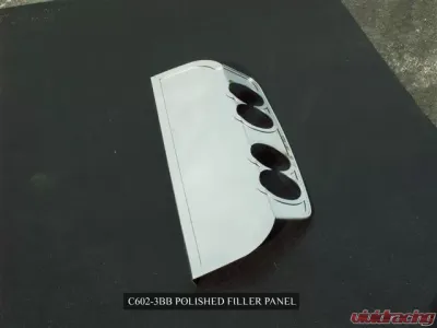 American Car Craft Exhaust Filler Panel BB RTE 66 4" Round Quad Polished Chevrolet Corvette C6 2005-2013 - ACC-042022