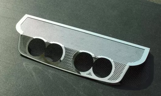 American Car Craft Exhaust Filler Panel BB RTE 66 4" Round Quad Perforated Chevrolet Corvette C6 2005-2013 - ACC-042023