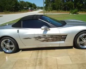 American Car Craft Side Graphic Sport Fade Black Flame Chevrolet Corvette C6 2005-2013