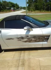 American Car Craft Side Graphic Sport Fade Black Flame Chevrolet Corvette C6 2005-2013                                     - ACC-042029 - Image 3