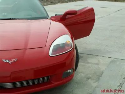 American Car Craft Chrome ABS Aggressive Style Eyebrow Kit Chevrolet Corvette C6 2005-2013 - ACC-042033