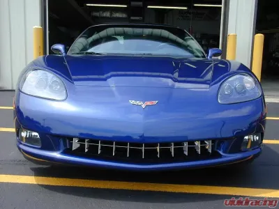 American Car Craft Front Polished Retro Style Grille Chevrolet Corvette C6 2005-2012 - ACC-042038