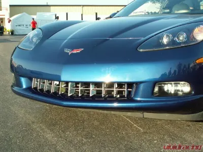 American Car Craft Front Polished Retro Style Grille Chevrolet Corvette C6 2005-2012 - ACC-042038
